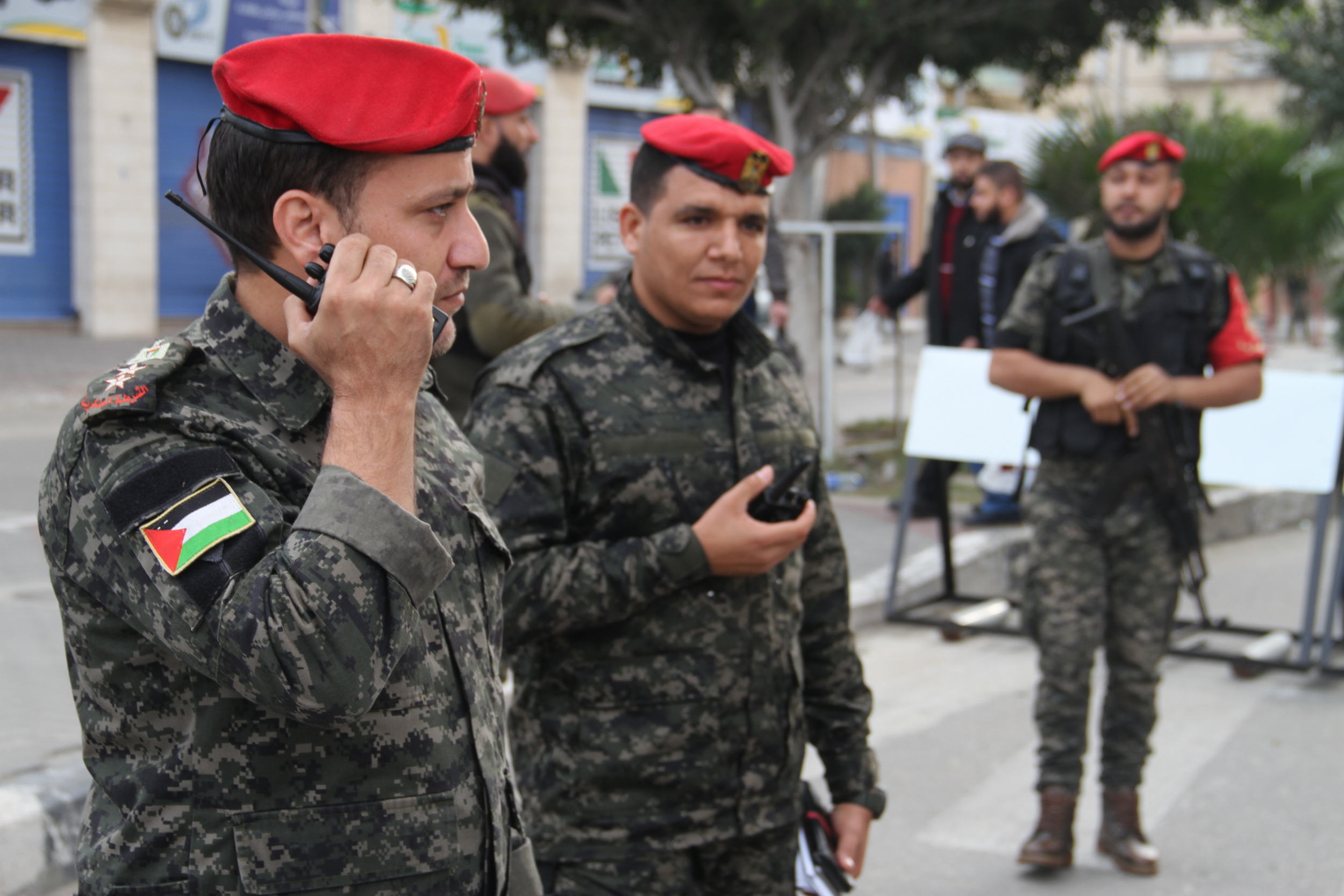 تأمين مهرجان انطلاقة حركة حماس في ساحة الكتيبة بغزة